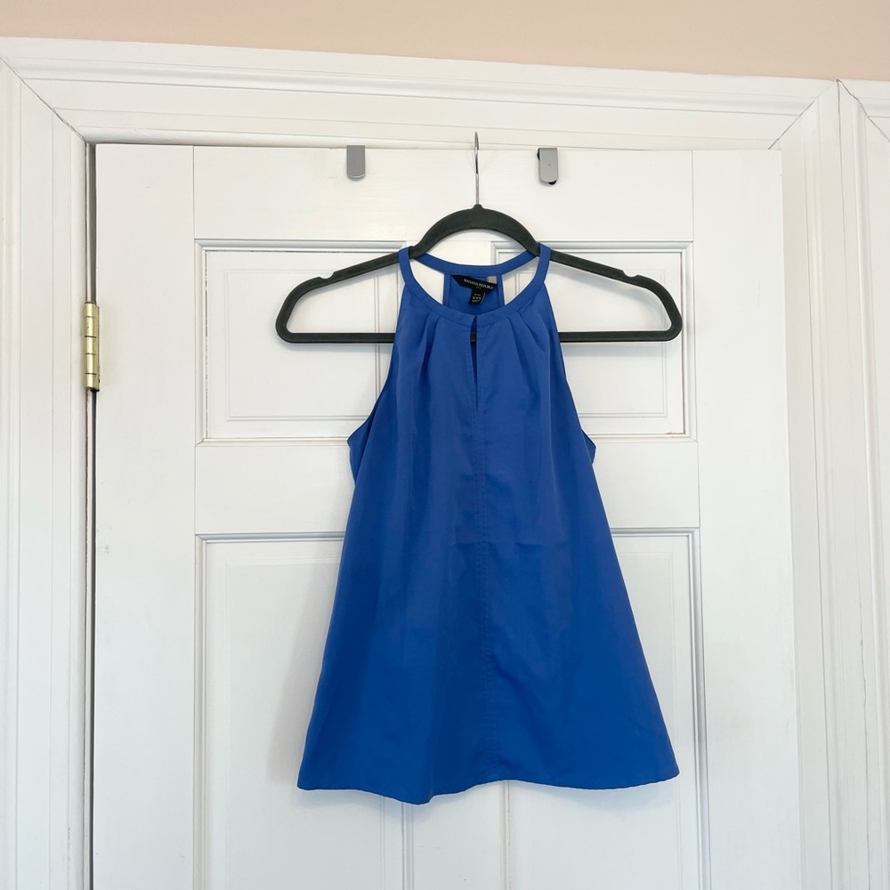 Banana Republic Blue Tank Blouse, Business Casual, XXSP
